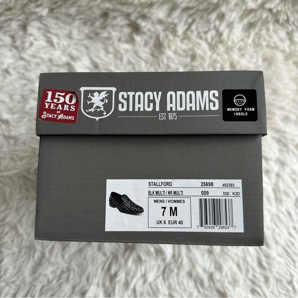 Stacy Adams Stallford Rhinestone Venetian Slip On Loafer New In Box Mens Size 7 - Picture 8 of 8